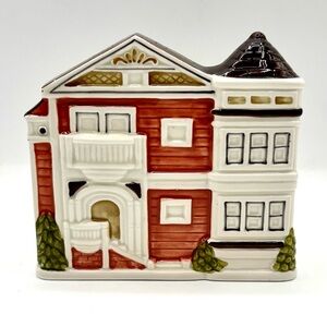 Otagiri Victorian Row House Letter / Notepad / Pen Holder, Vintage